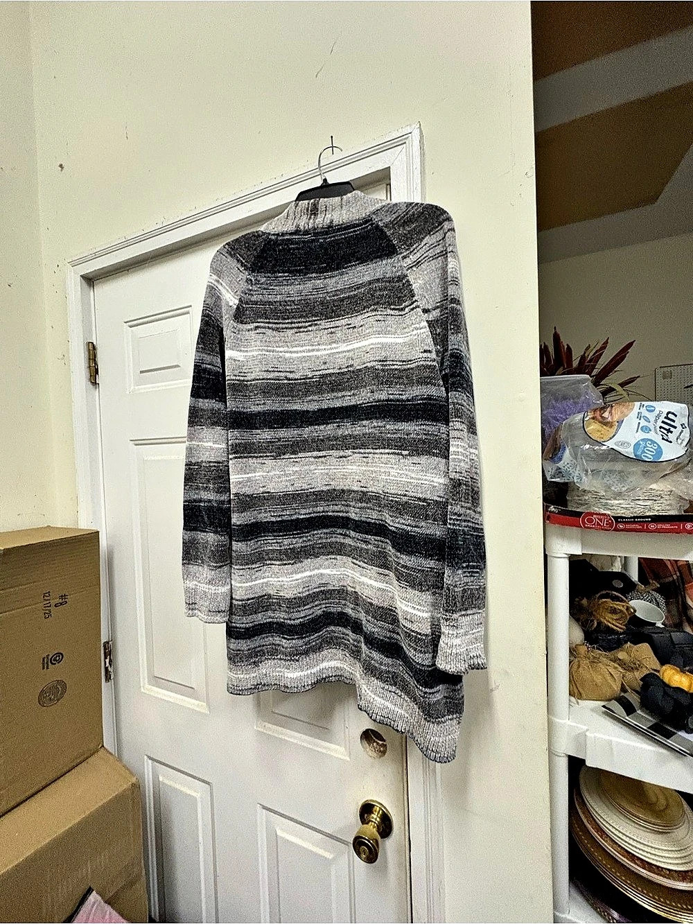 Ruby Rd. Women's Striped Open-Front Cardigan Size Large - Picture 5 of 5